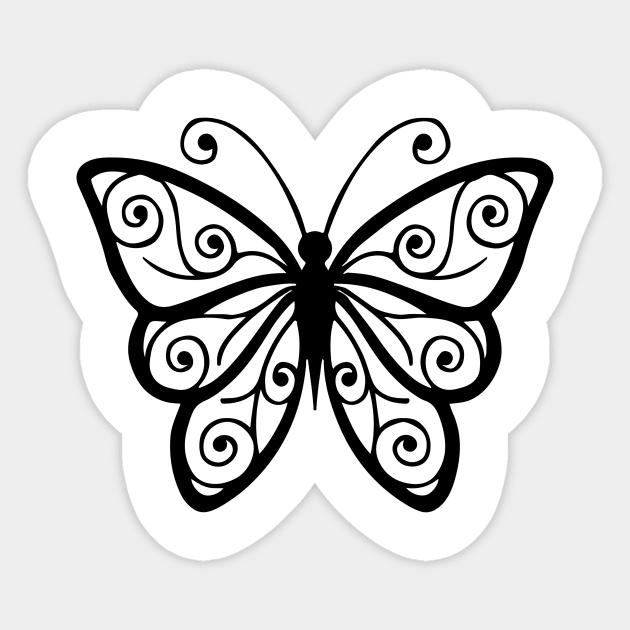 Abstract Butterfly Sticker by scdesigns